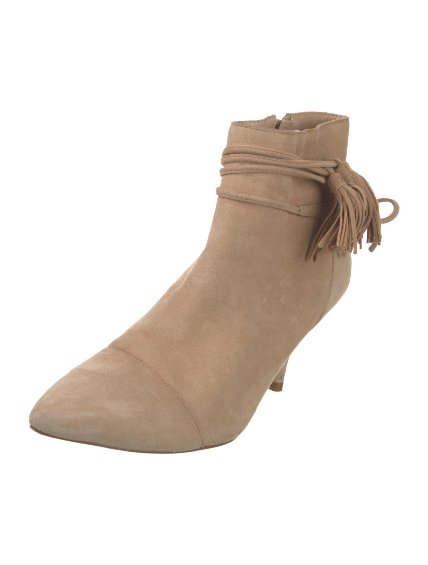 Loeffler Randall Suede Tassel Accents Boots