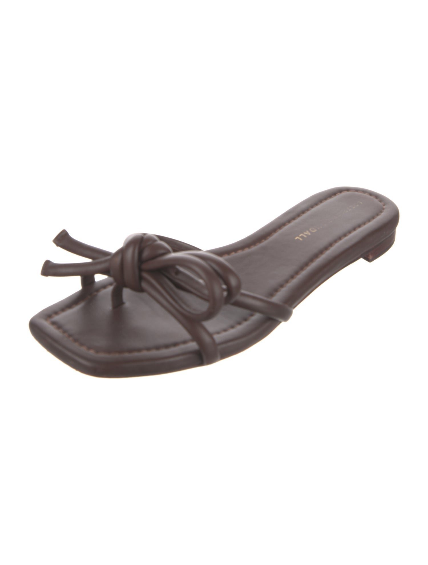 Loeffler Randall Leather Bow Accents Slides