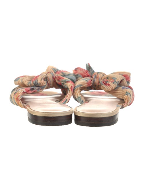 Loeffler Randall Floral Print Bow Accents Slides