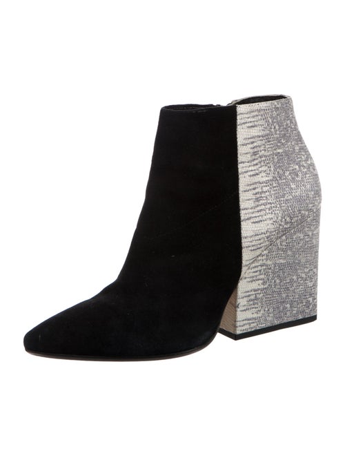Loeffler Randall Suede Colorblock Pattern Boots