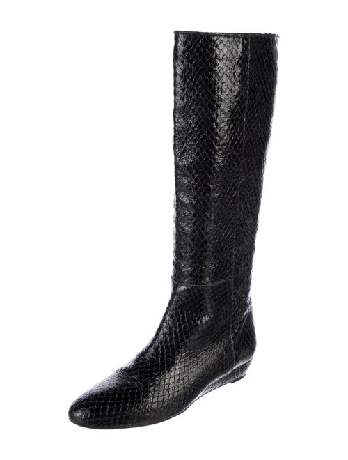 Loeffler Randall Embossed Leather Rain Boots