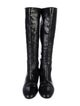 Loeffler Randall Embossed Leather Rain Boots