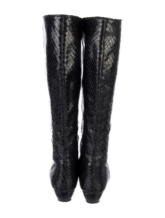 Loeffler Randall Embossed Leather Rain Boots