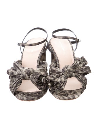 Loeffler Randall Animal Print Bow Accents Sandals