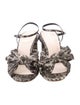 Loeffler Randall Animal Print Bow Accents Sandals