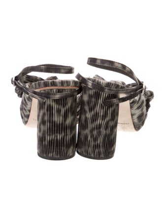 Loeffler Randall Animal Print Bow Accents Sandals