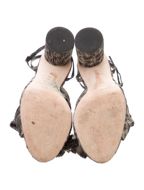 Loeffler Randall Animal Print Bow Accents Sandals