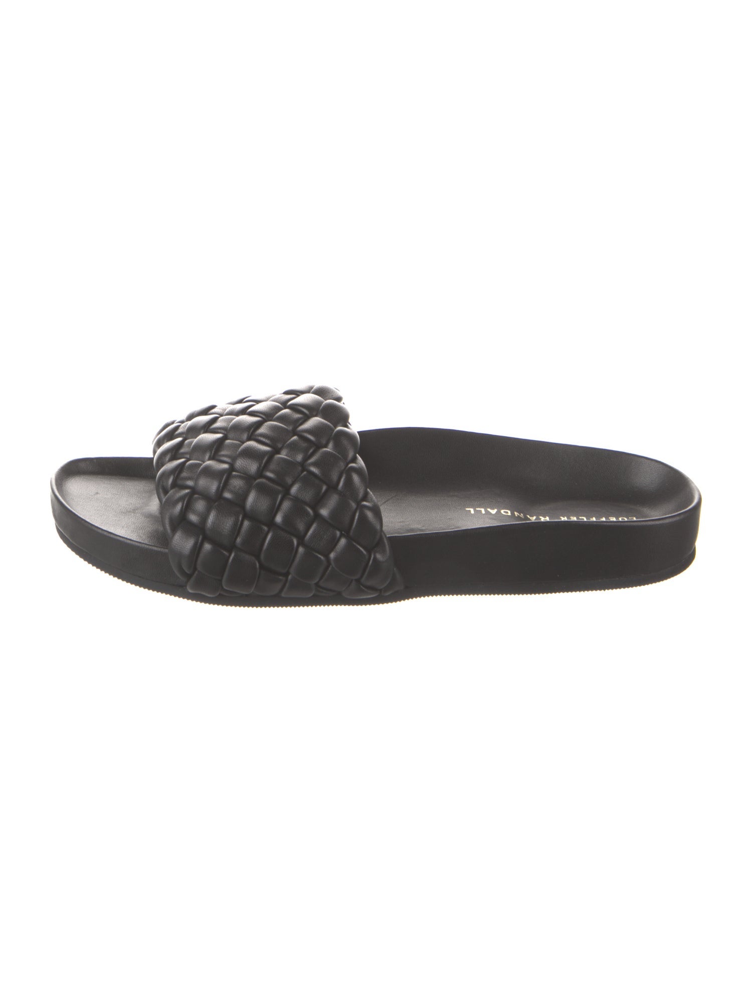 Loeffler Randall Leather Braided Accents Slides
