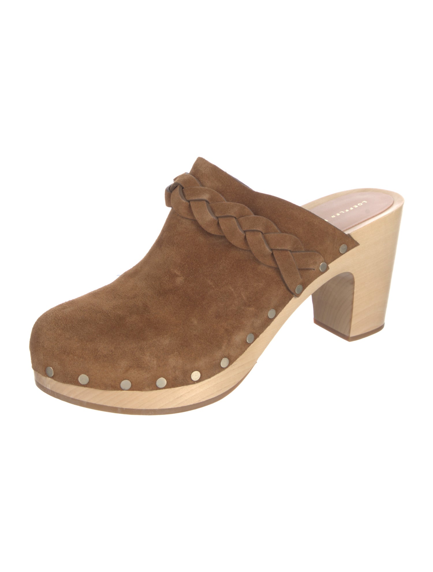 Loeffler Randall Suede Colorblock Pattern Mules