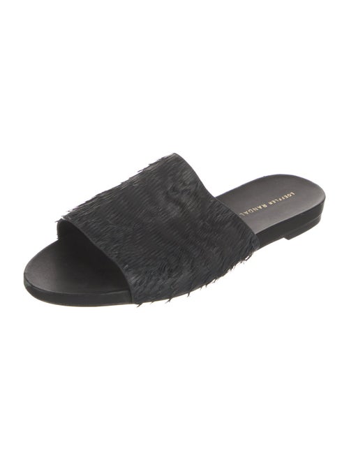 Loeffler Randall Leather Fringe Trim Accent Slides