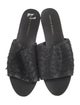 Loeffler Randall Leather Fringe Trim Accent Slides