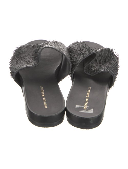 Loeffler Randall Leather Fringe Trim Accent Slides