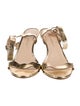 Loeffler Randall Leather Animal Print Sandals