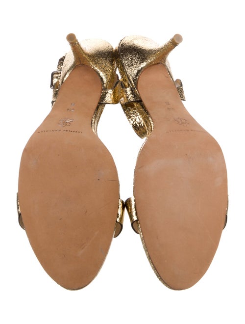 Loeffler Randall Leather Animal Print Sandals