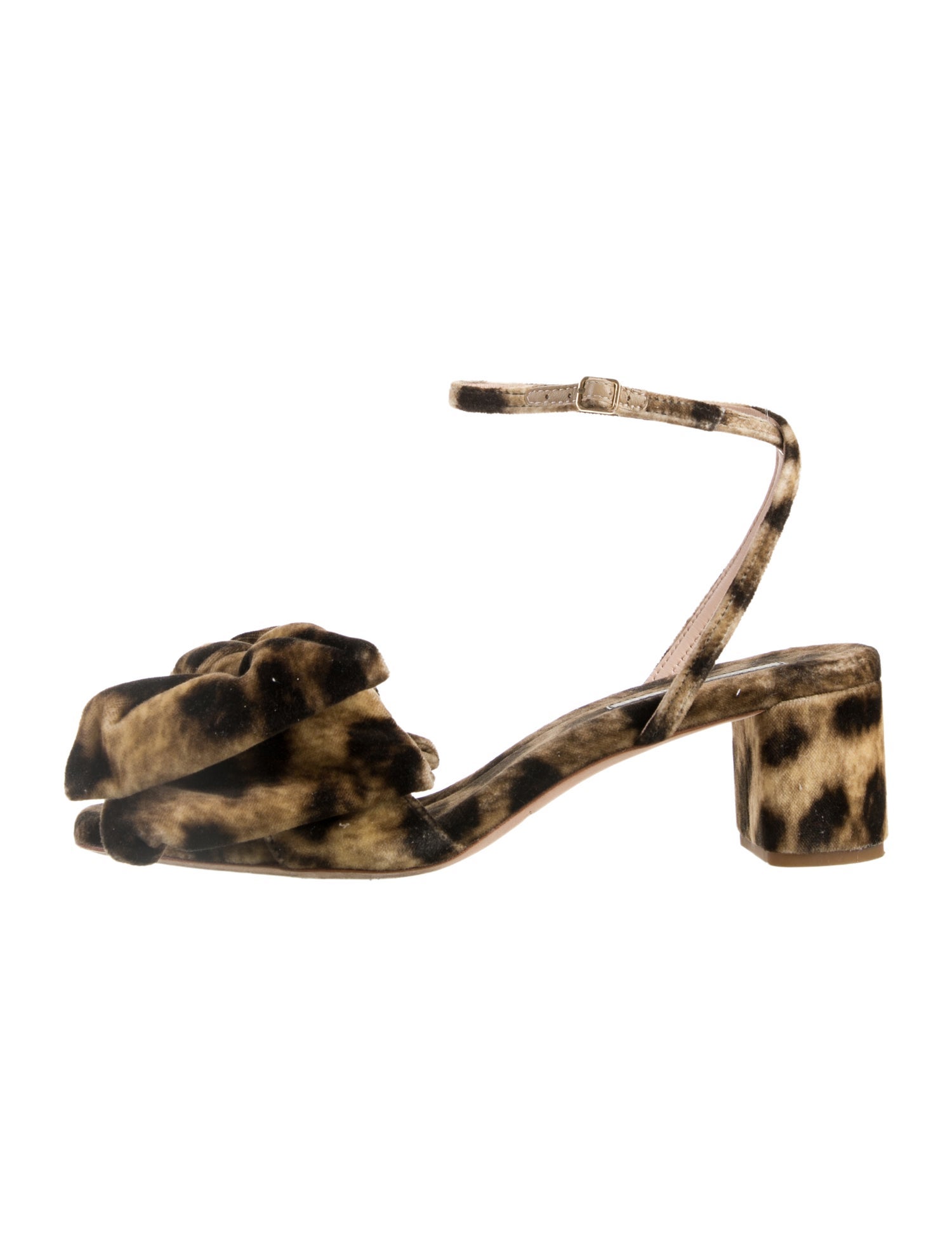 Loeffler Randall Velvet Animal Print Sandals