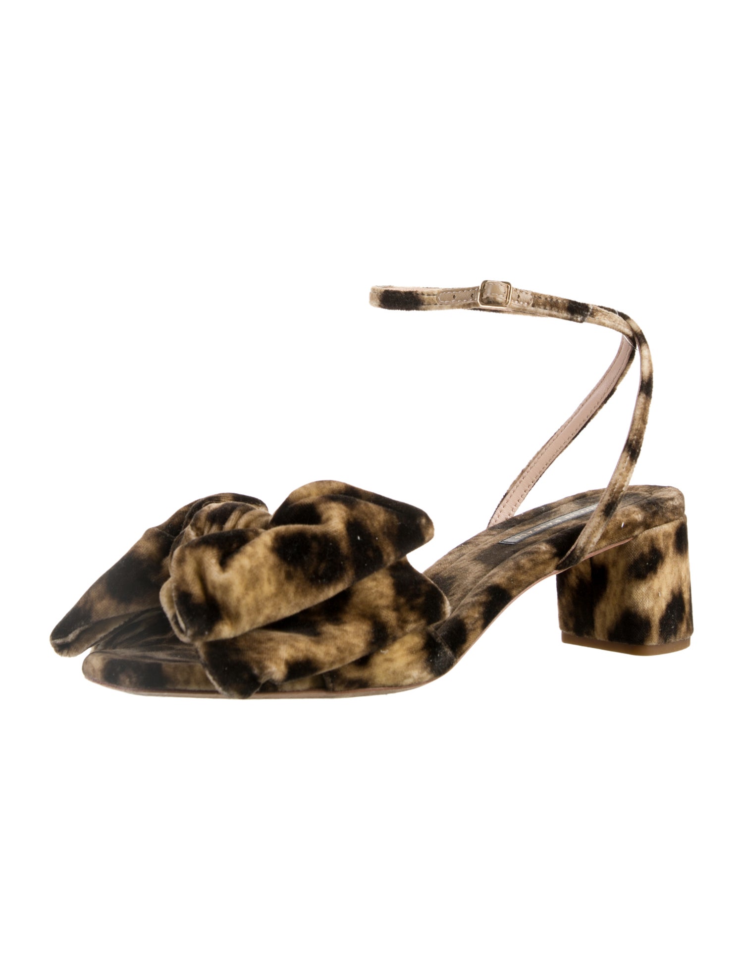 Loeffler Randall Velvet Animal Print Sandals
