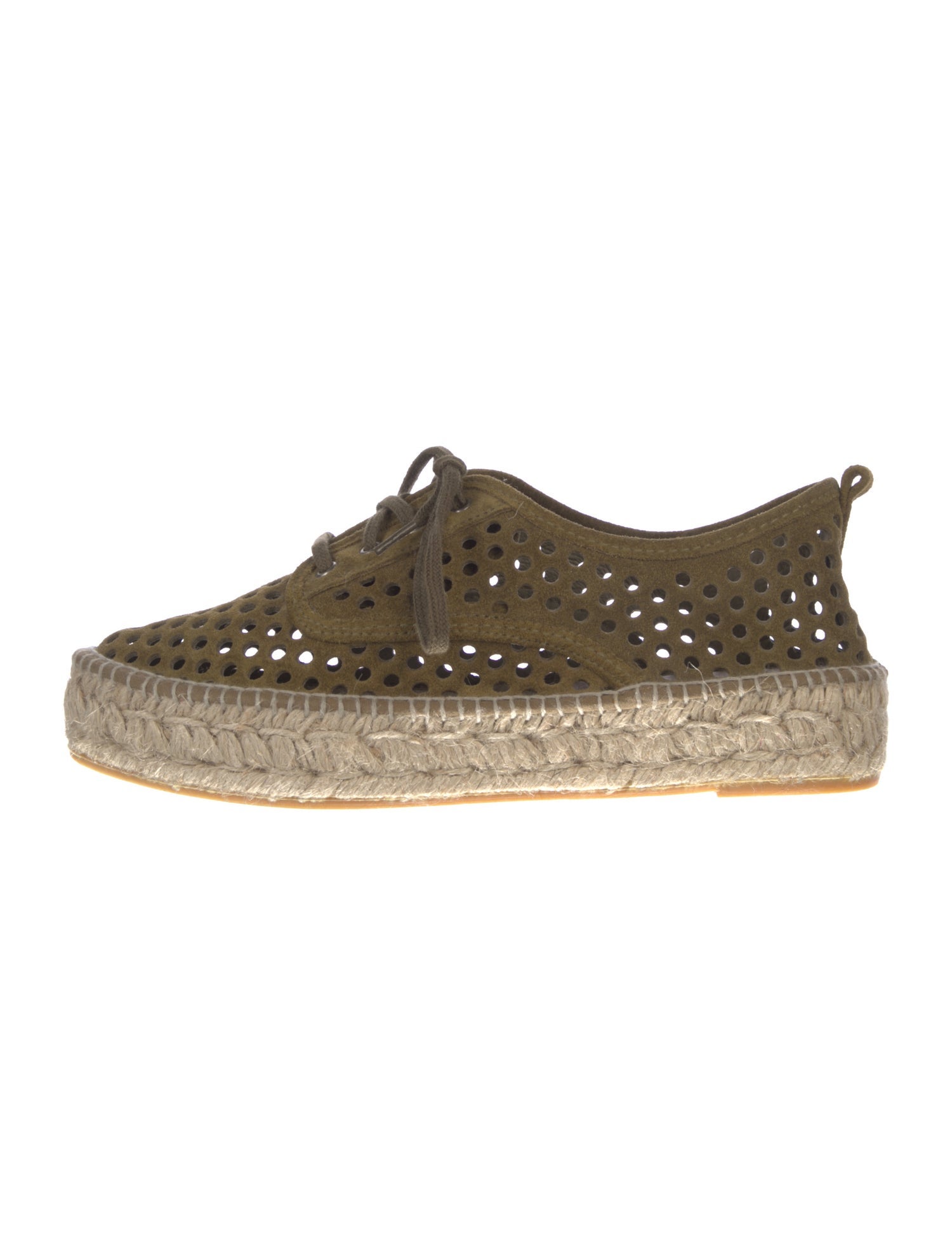 Loeffler Randall Suede Lasercut Accents Espadrille Sneakers