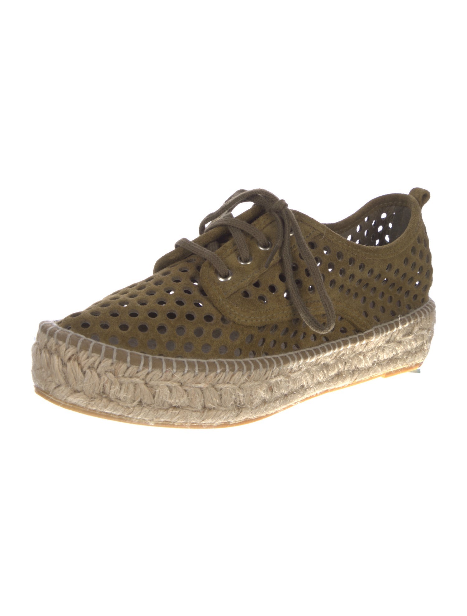 Loeffler Randall Suede Lasercut Accents Espadrille Sneakers