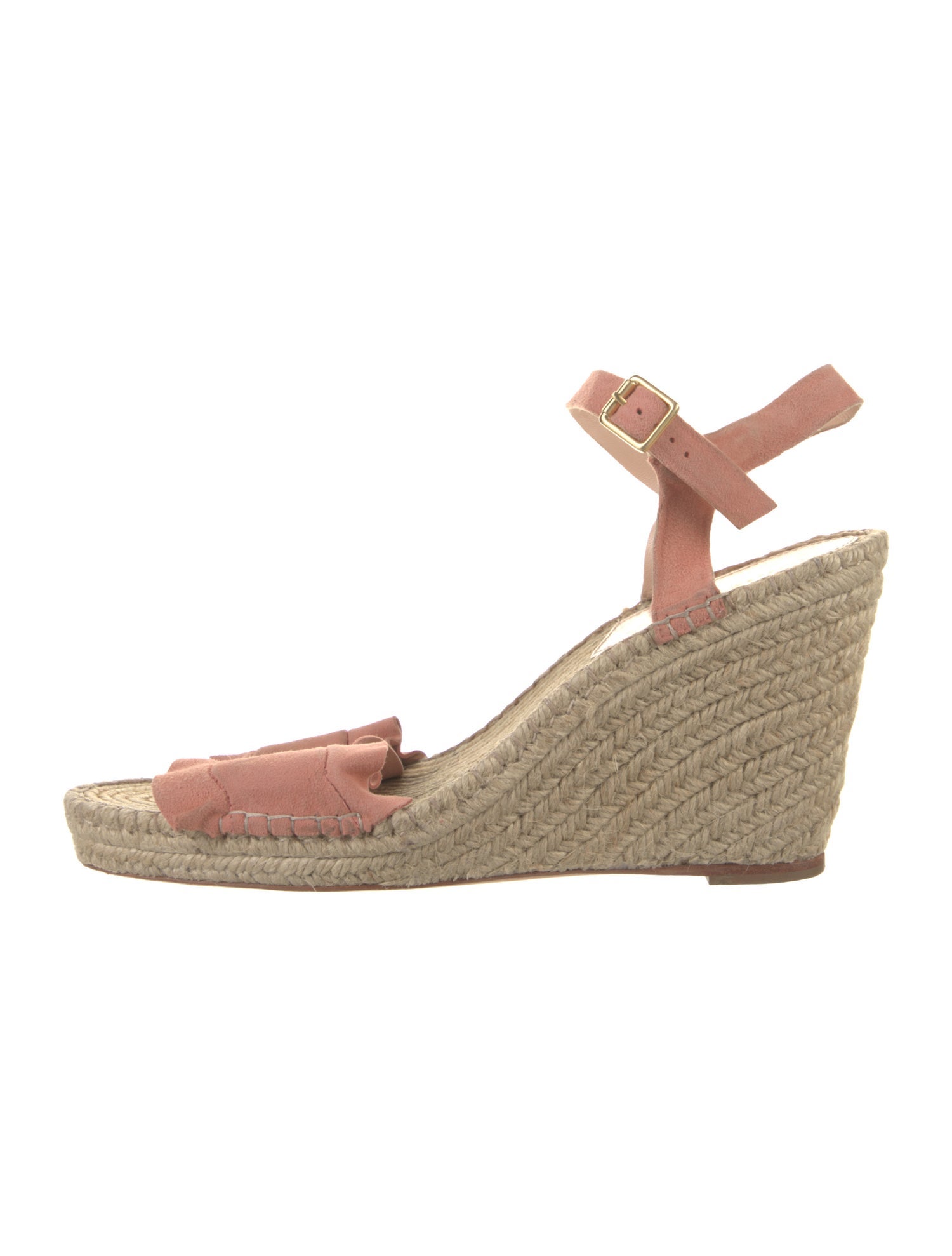 Loeffler Randall Suede Ruffle Embellishment Espadrilles