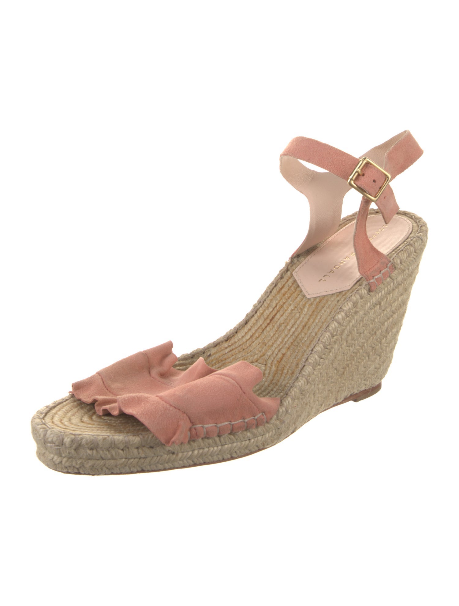 Loeffler Randall Suede Ruffle Embellishment Espadrilles