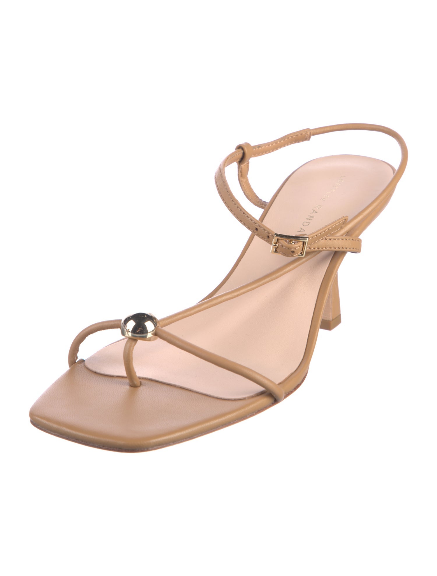 Loeffler Randall Leather T-Strap Sandals