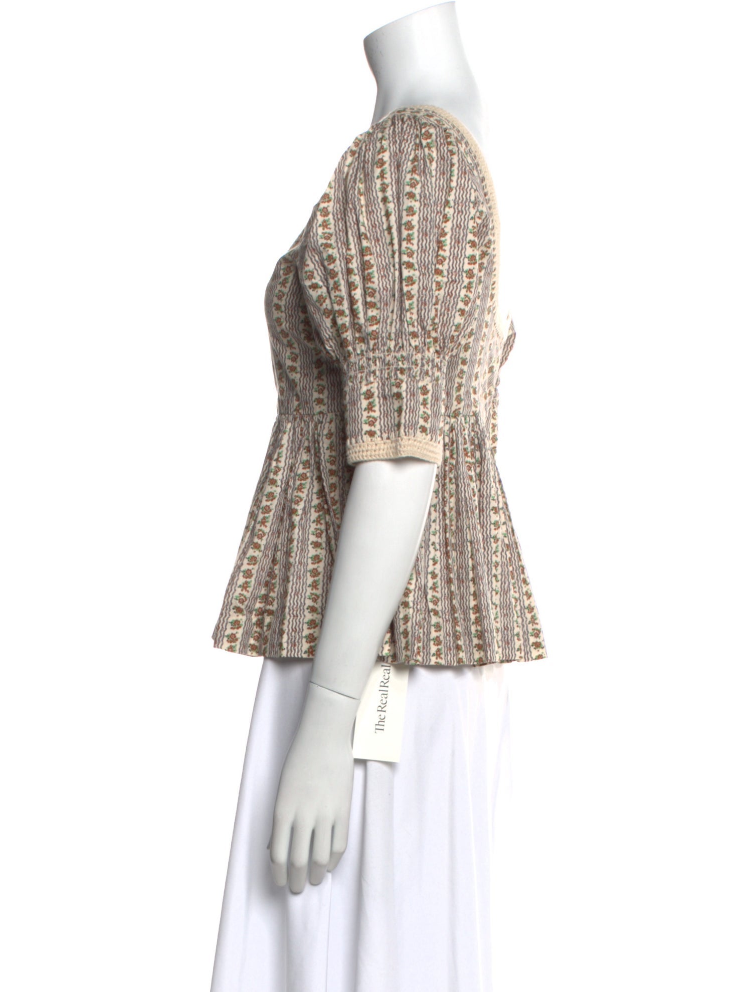 Loeffler Randall Printed Square Neckline Top