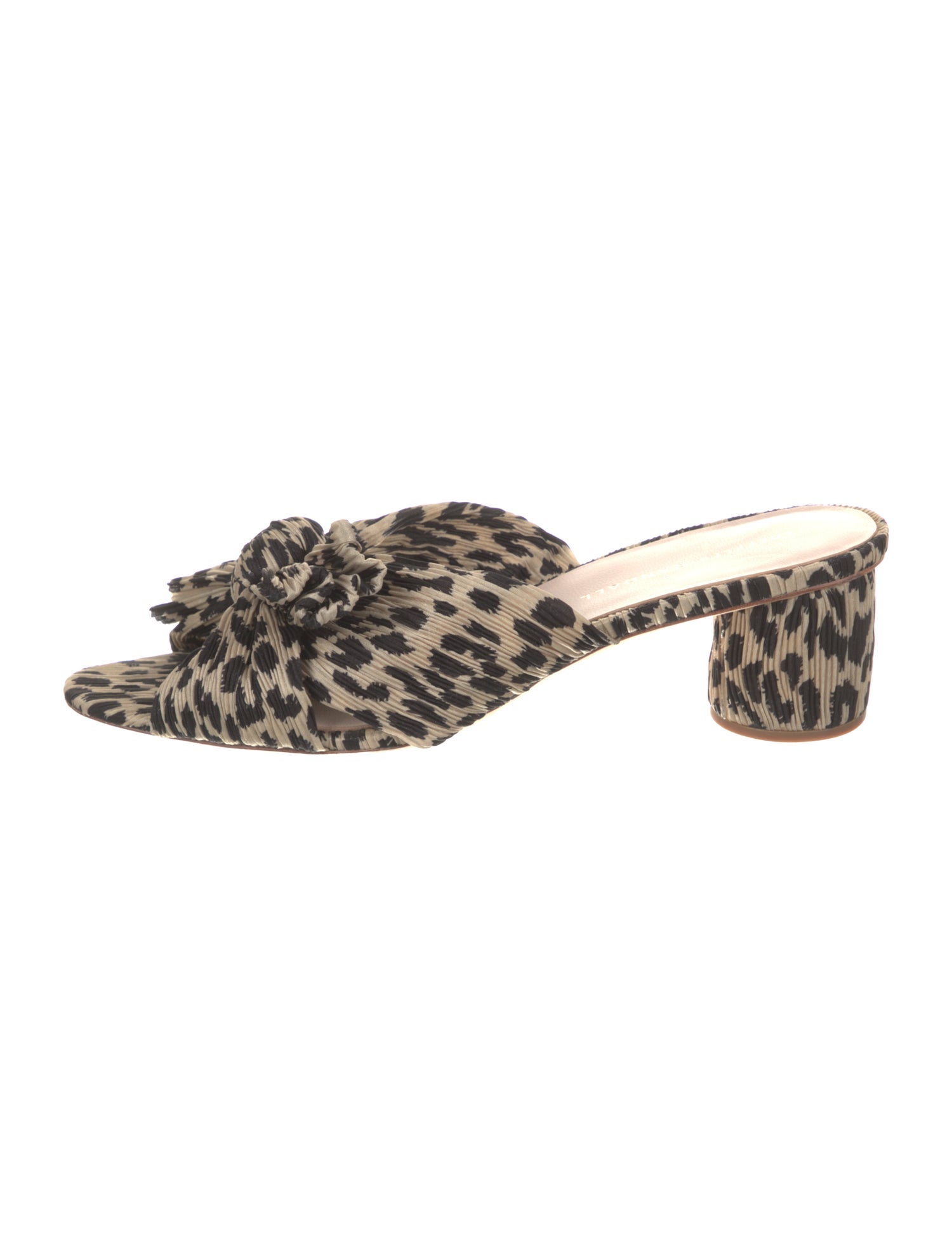 Loeffler Randall Animal Print Bow Accents Slides