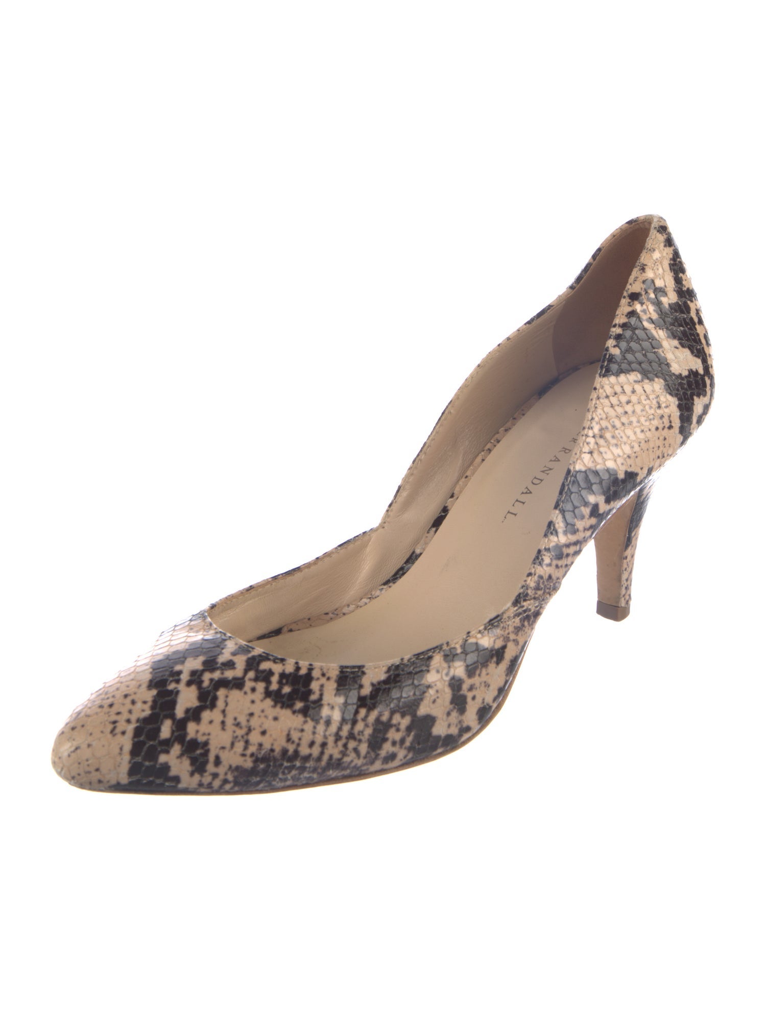 Loeffler Randall Embossed Leather Animal Print D'Orsay Pumps