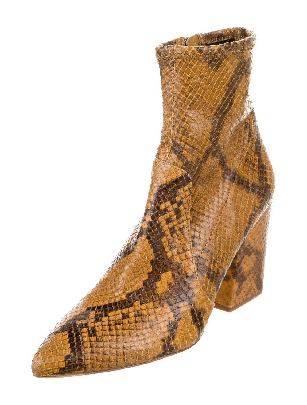 Loeffler Randall Python Ankle Boots Brown Animal … - image 2