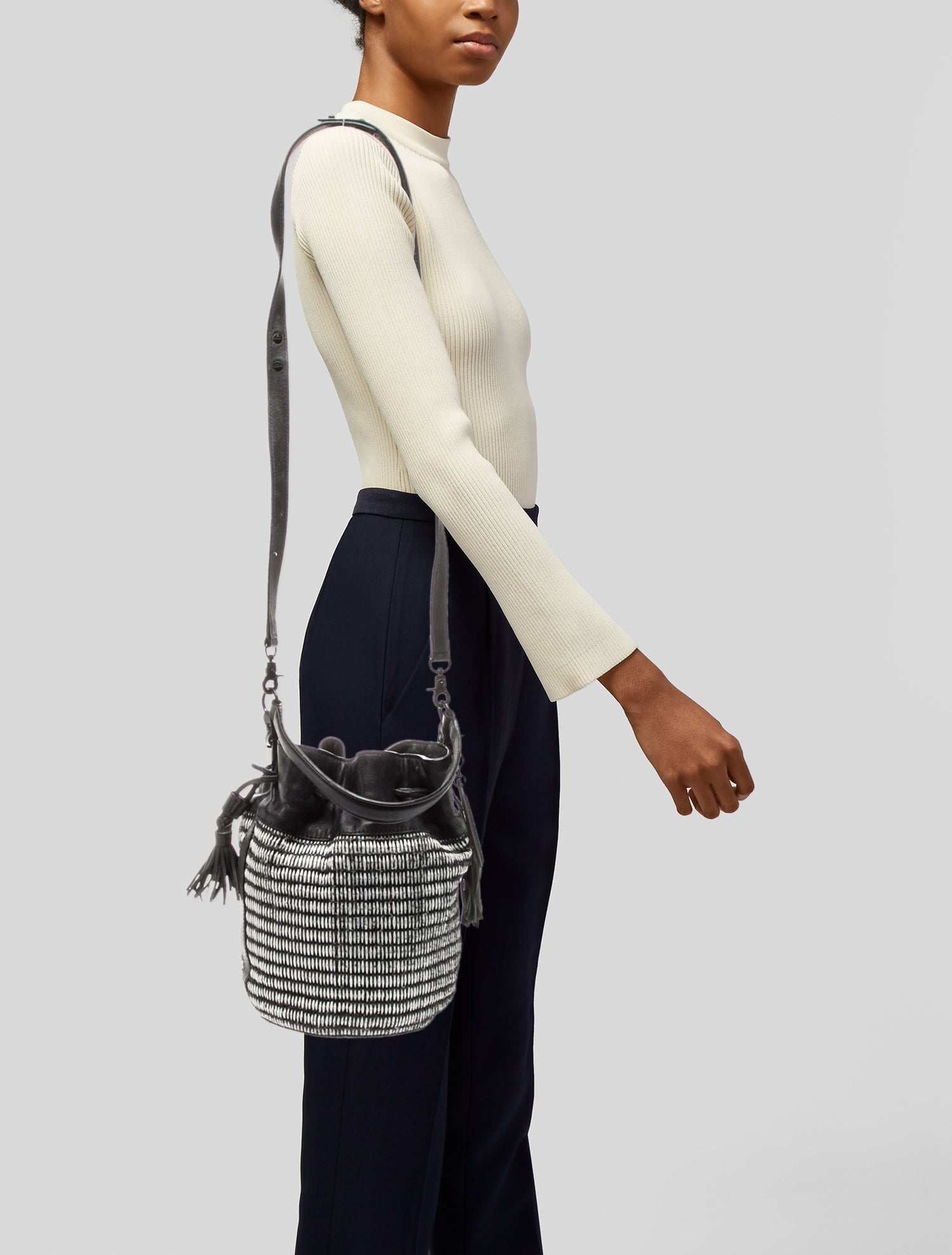 Loeffler Randall Leather Bucket Bag