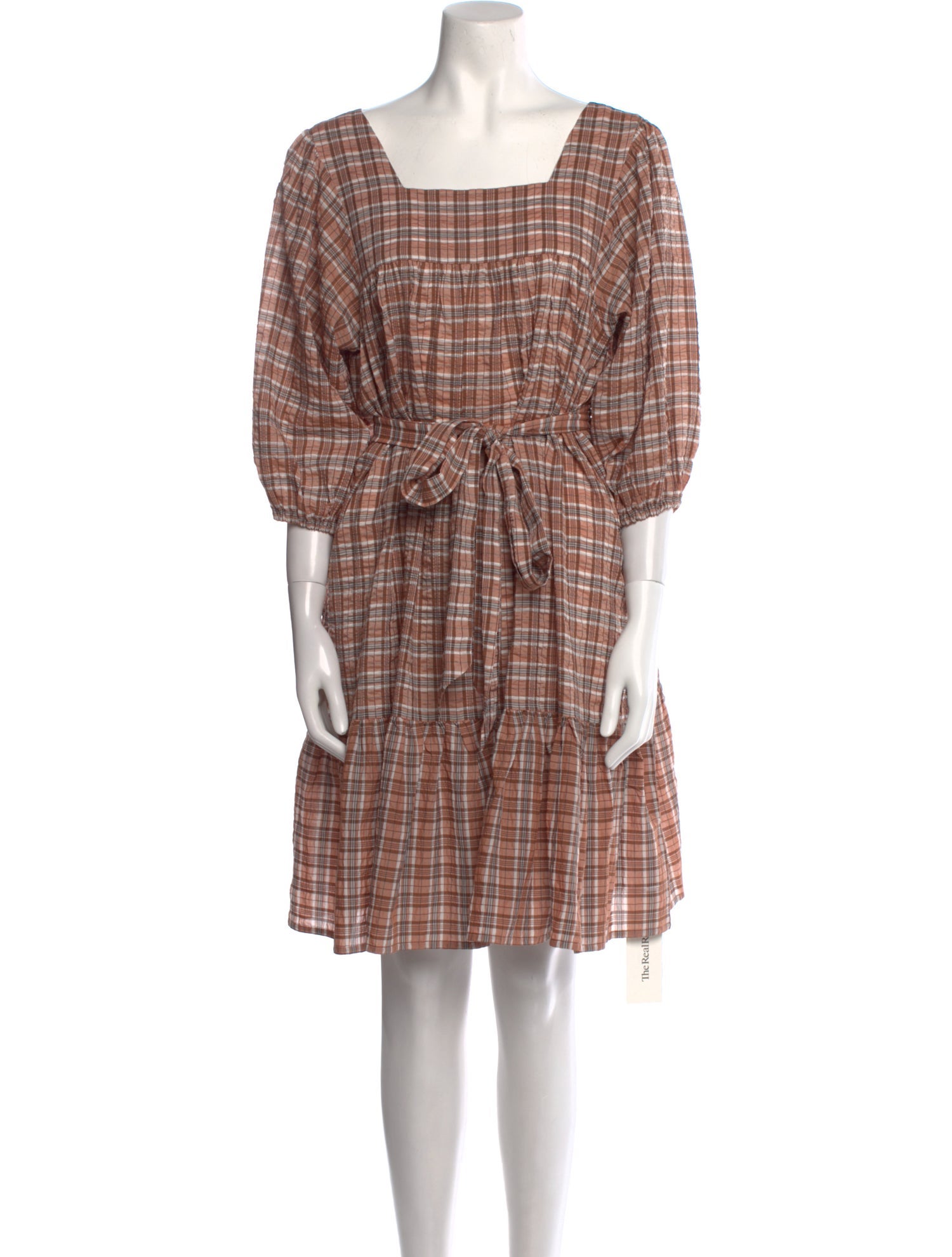 Loeffler Randall Plaid Print Mini Dress