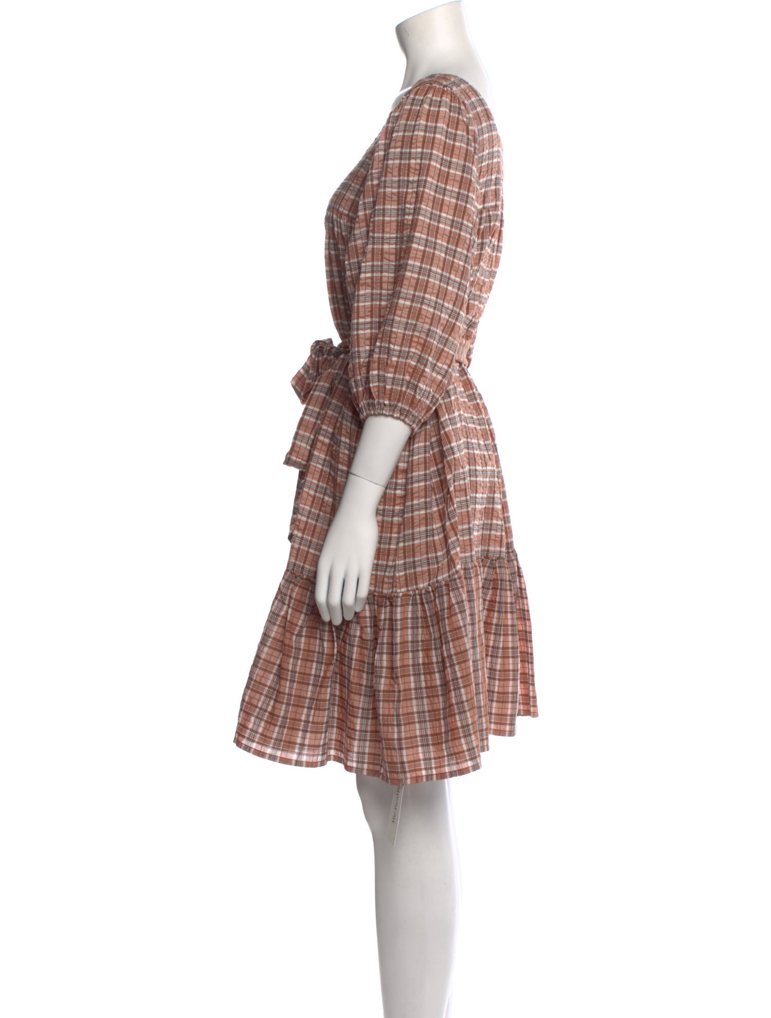 Loeffler Randall Plaid Print Mini Dress