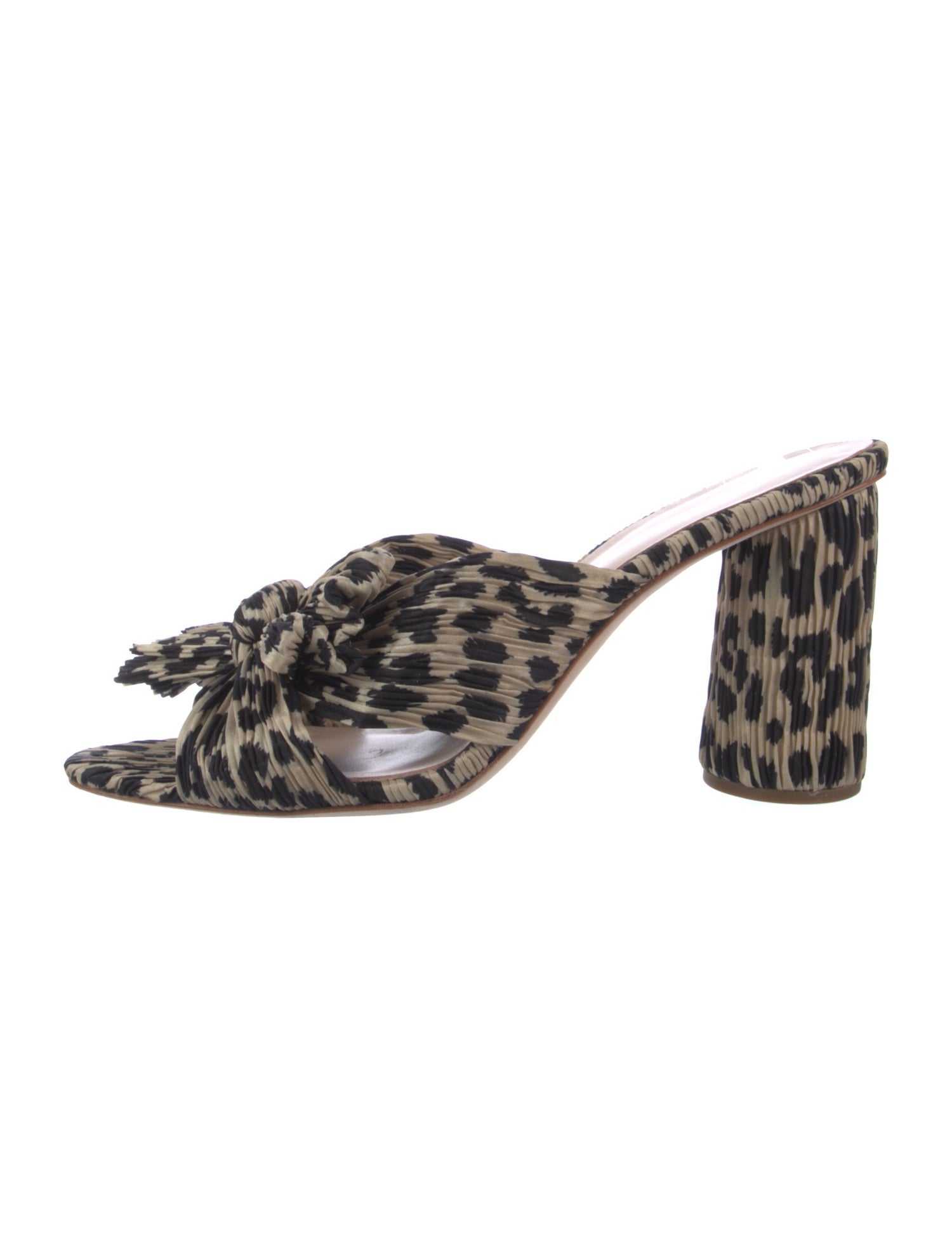 Loeffler Randall Animal Print Bow Accents Slides