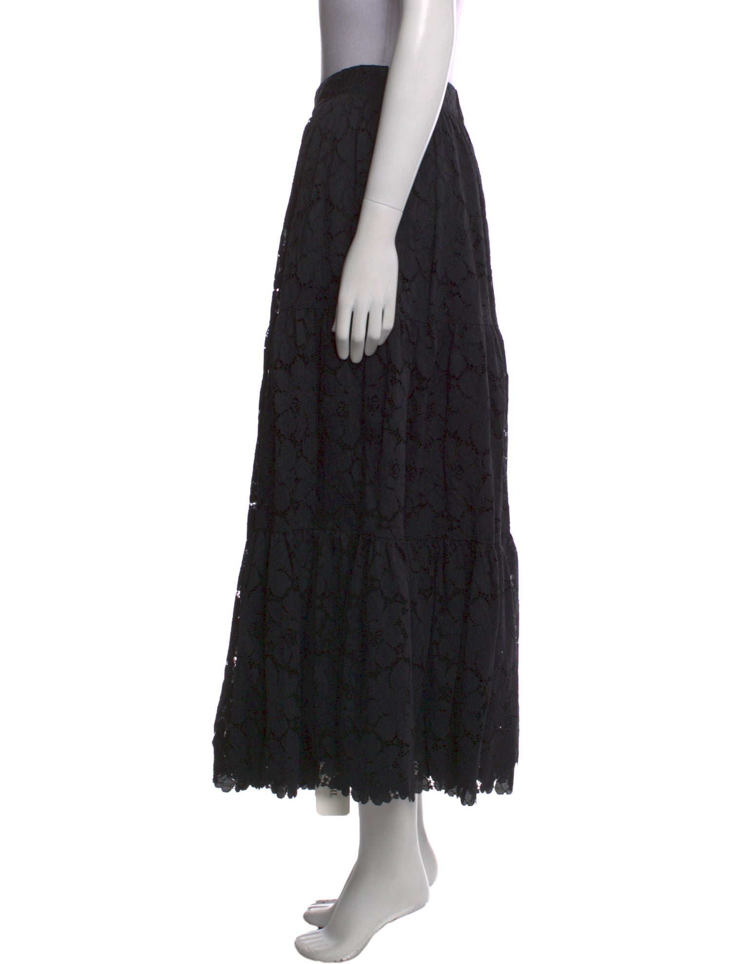 Loeffler Randall Lace Pattern Midi Length Skirt w/ Tags