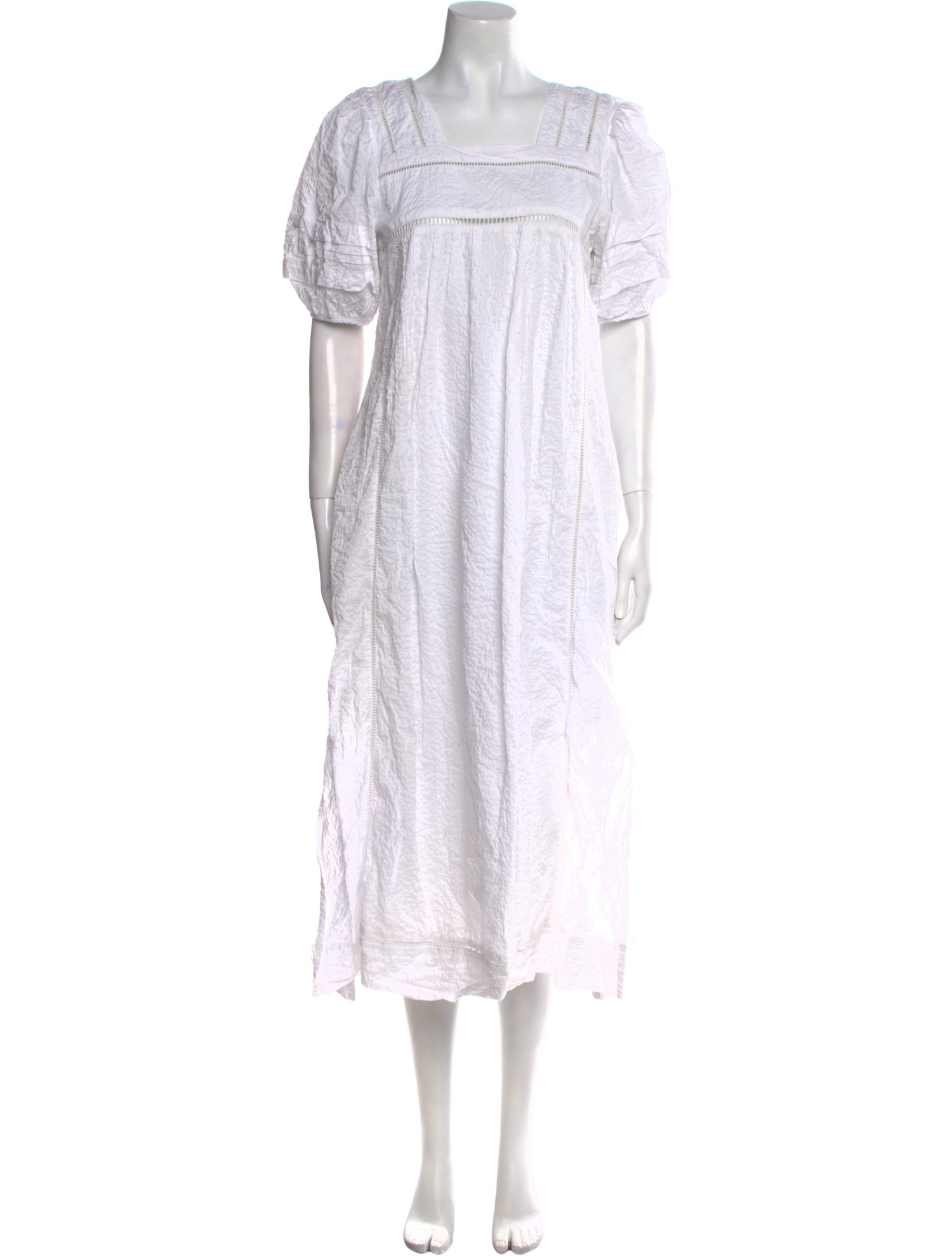 Loeffler Randall Square Neckline Midi Length Dress