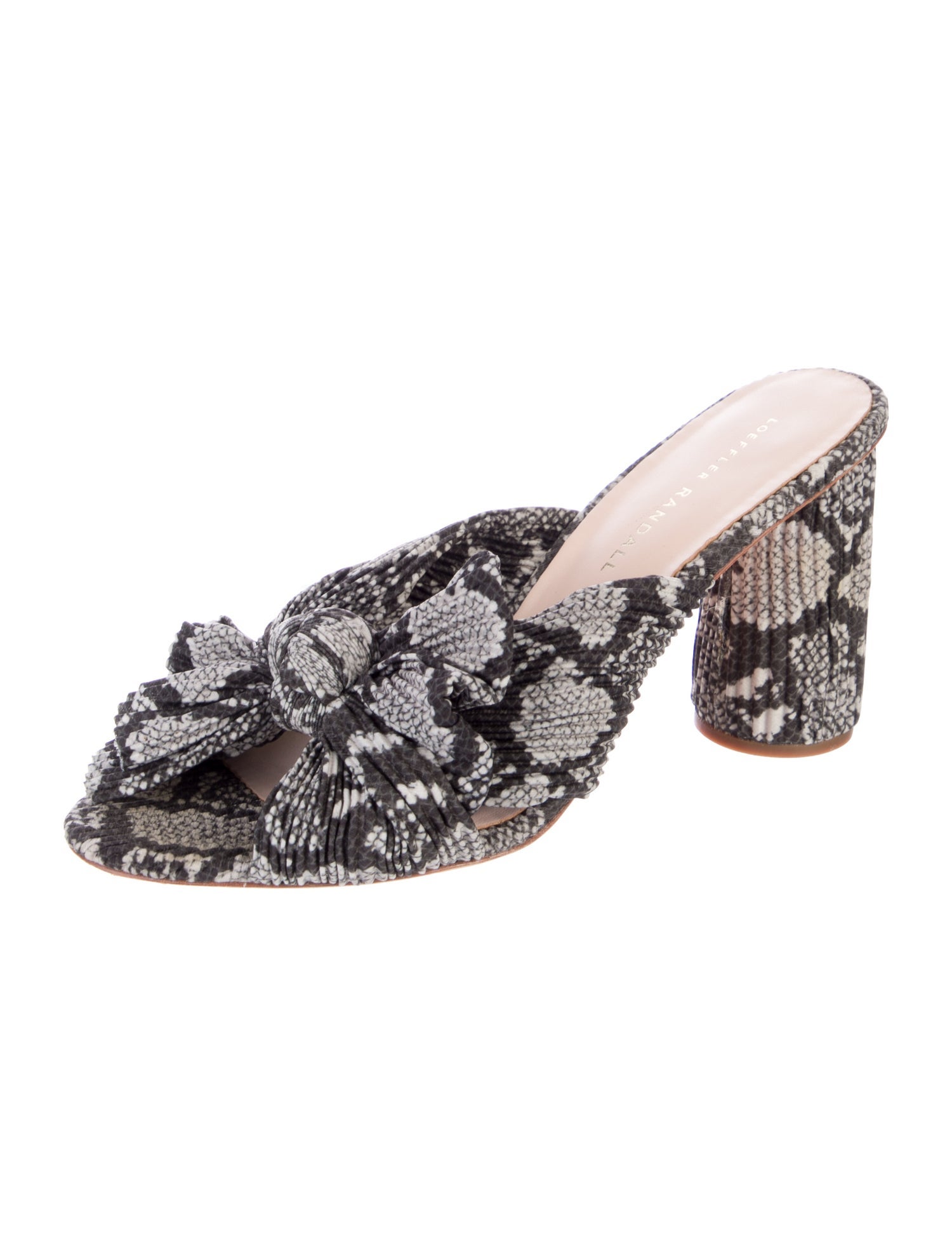 Loeffler Randall Animal Print Bow Accents Slides