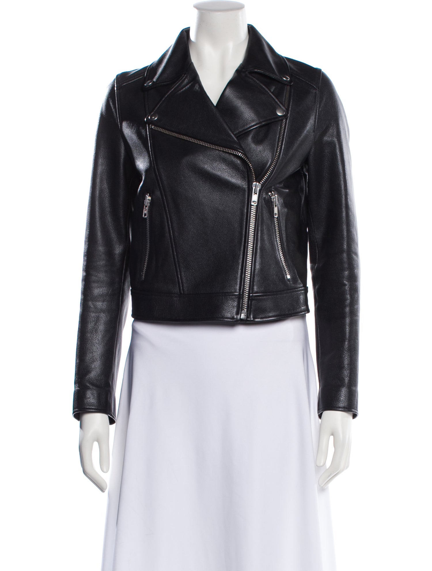 Loeffler Randall Leather Biker Jacket