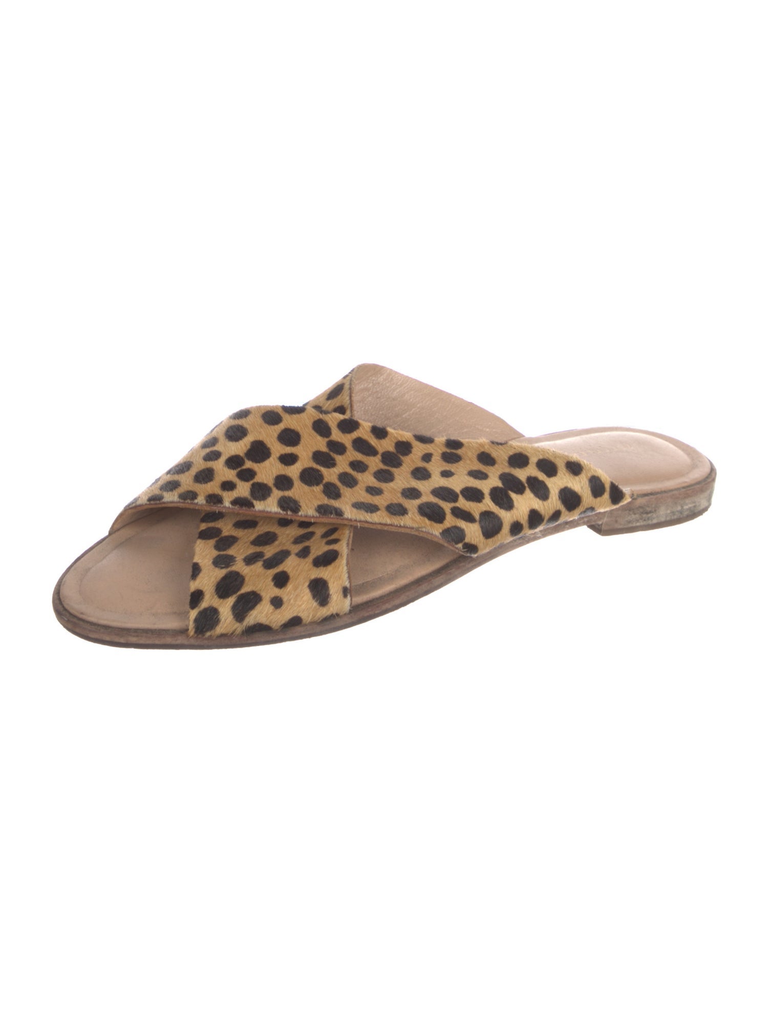 Loeffler Randall Ponyhair Animal Print Slides