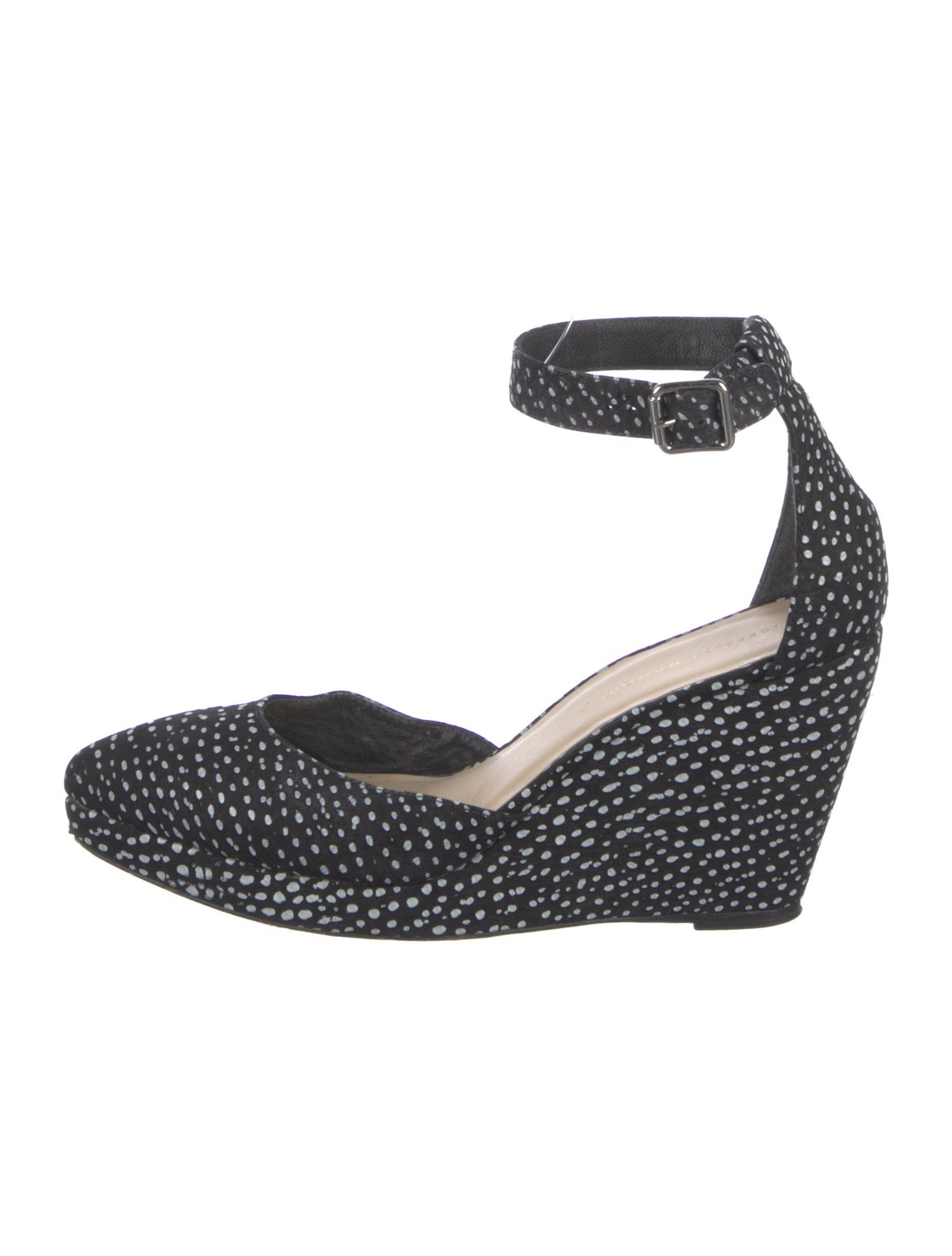 Loeffler Randall Leather Polka Dot Print D'Orsay Pumps