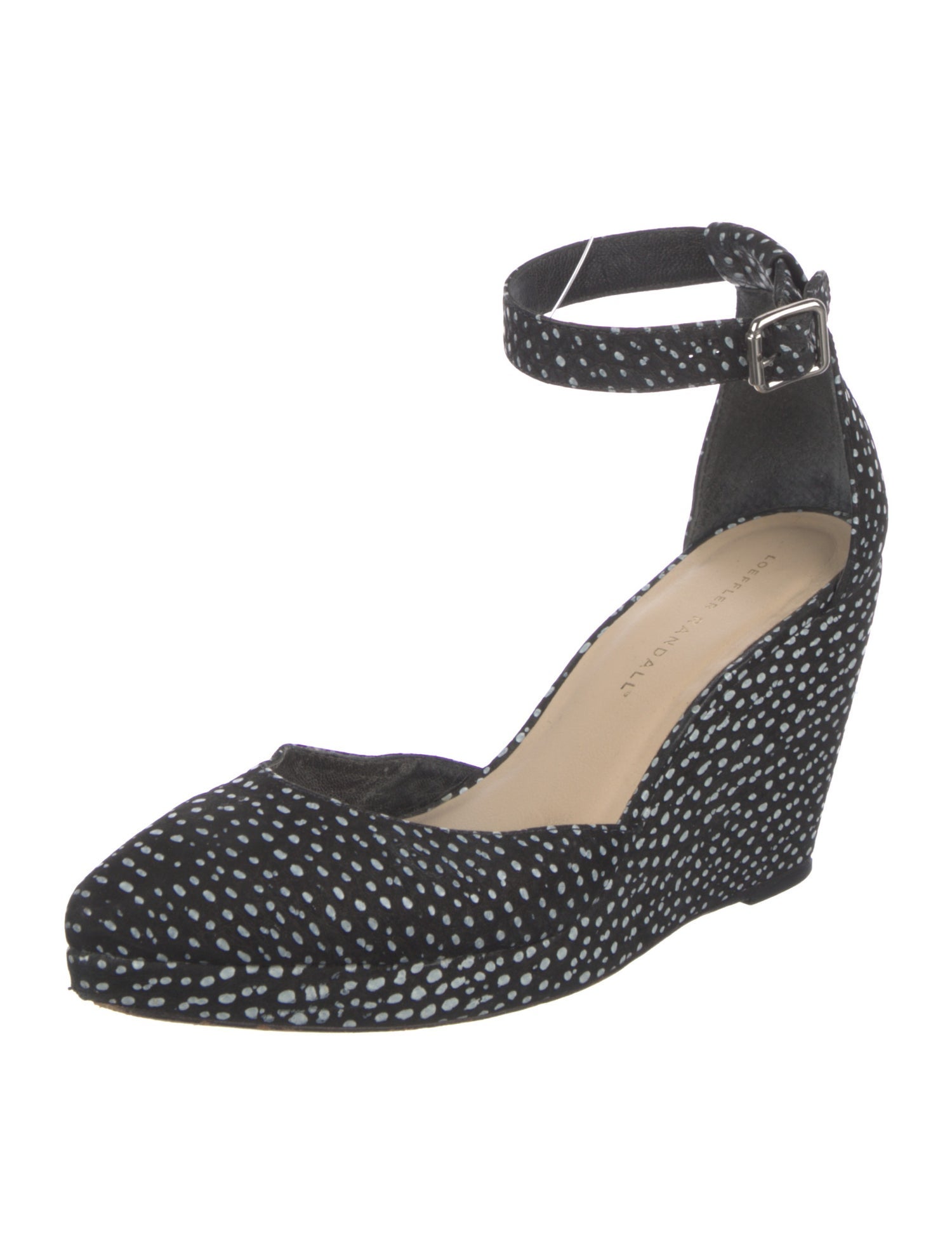 Loeffler Randall Leather Polka Dot Print D'Orsay Pumps