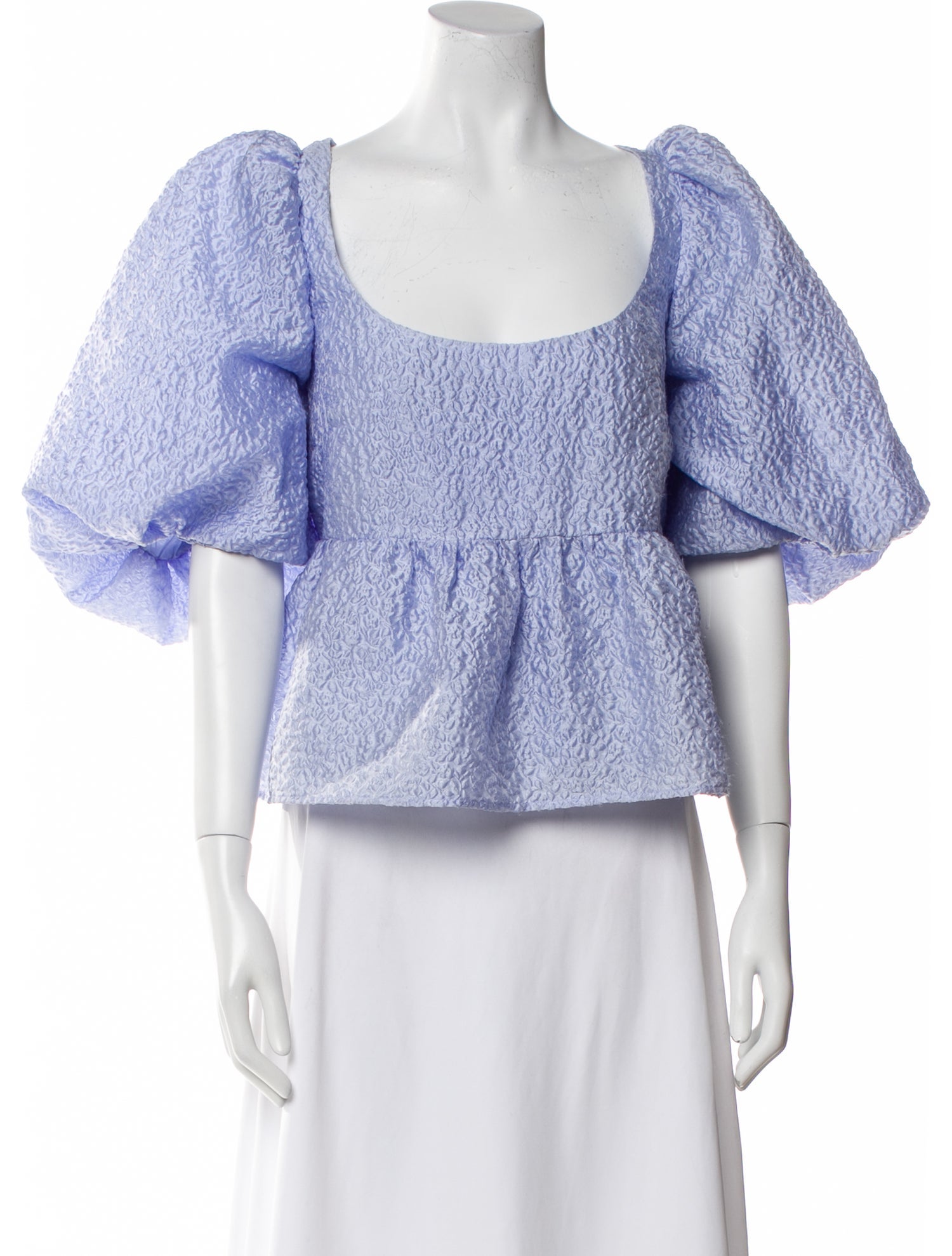 Loeffler Randall Printed Scoop Neck Crop Top