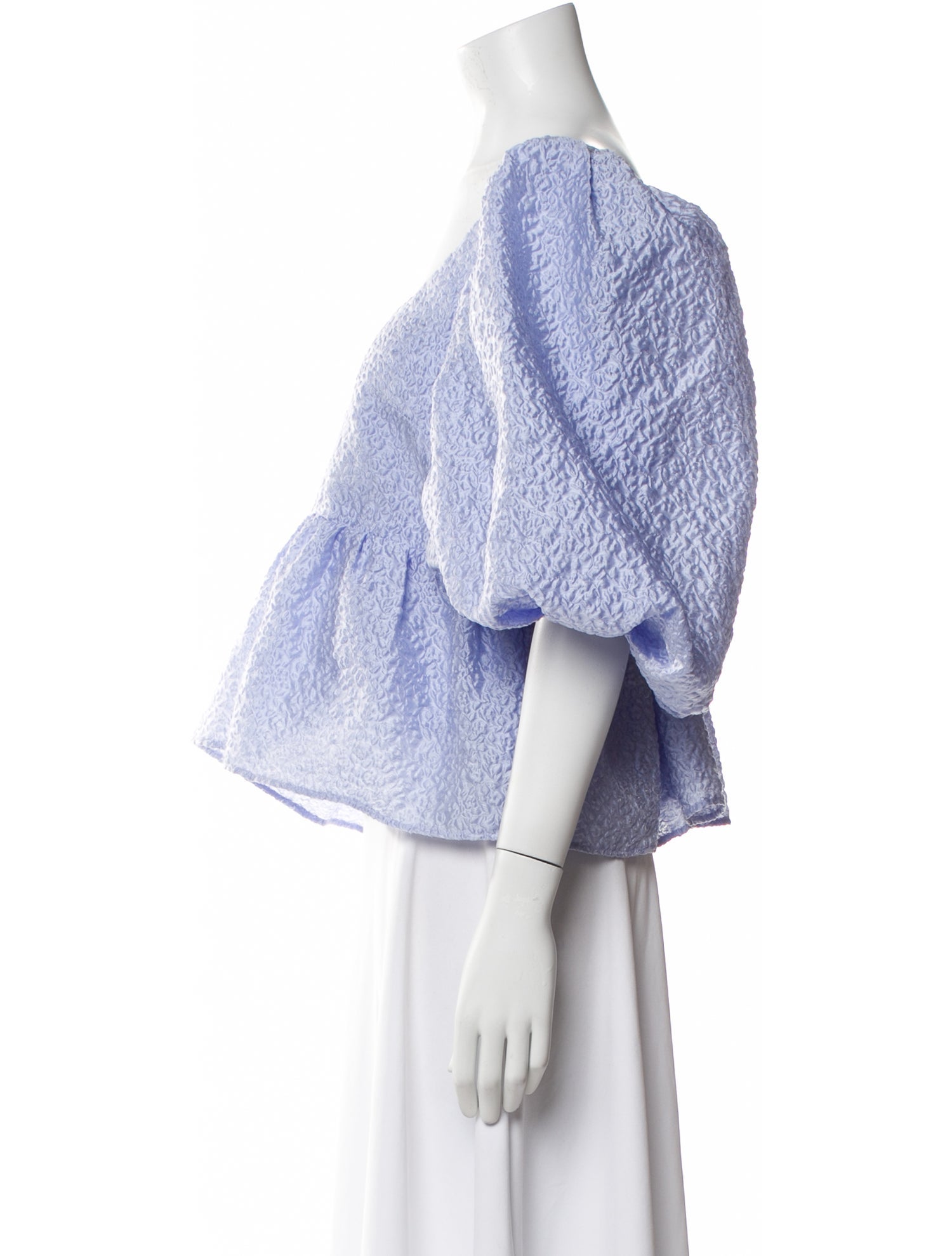 Loeffler Randall Printed Scoop Neck Crop Top