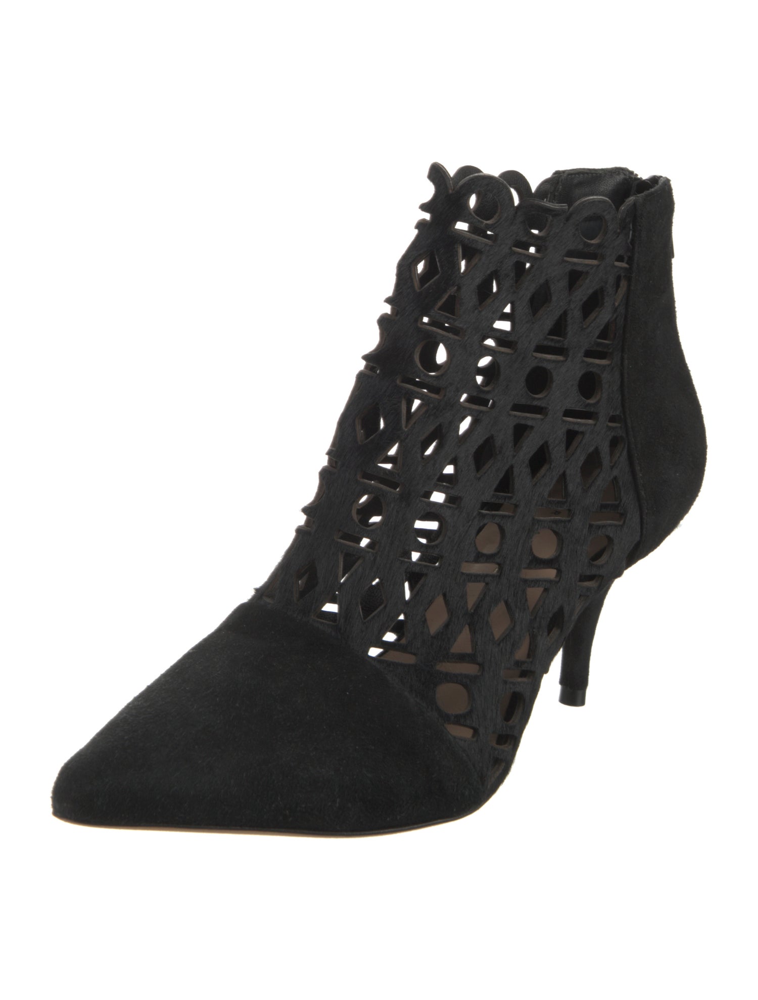 Loeffler Randall Suede Cutout Accent Boots