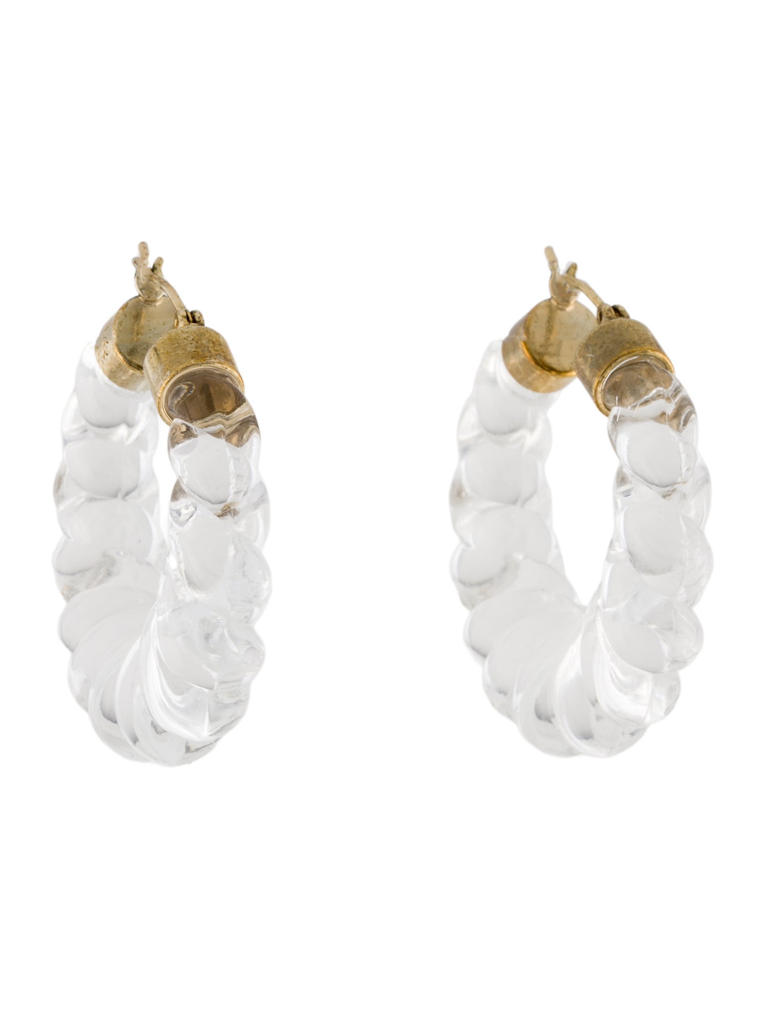 Loeffler Randall Acrylic Hoop Earrings