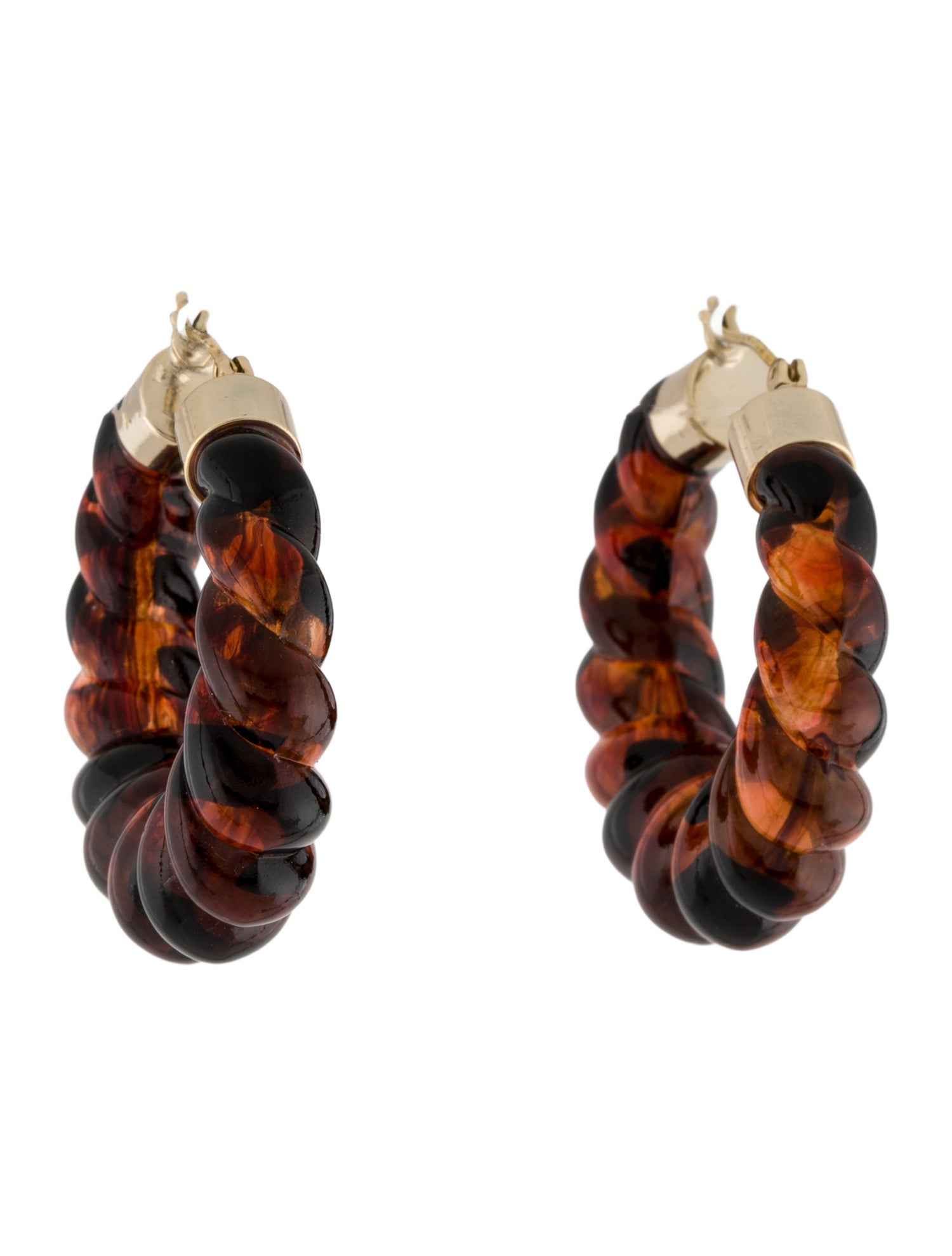 Loeffler Randall Acrylic Hoop Earrings