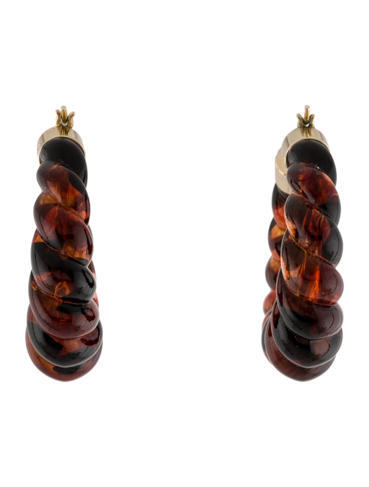 Loeffler Randall Acrylic Hoop Earrings