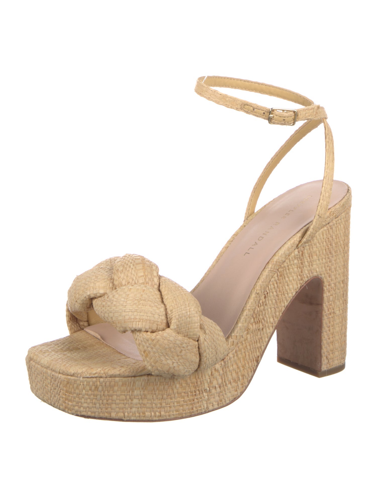 Loeffler Randall Raffia Braided Accents Sandals