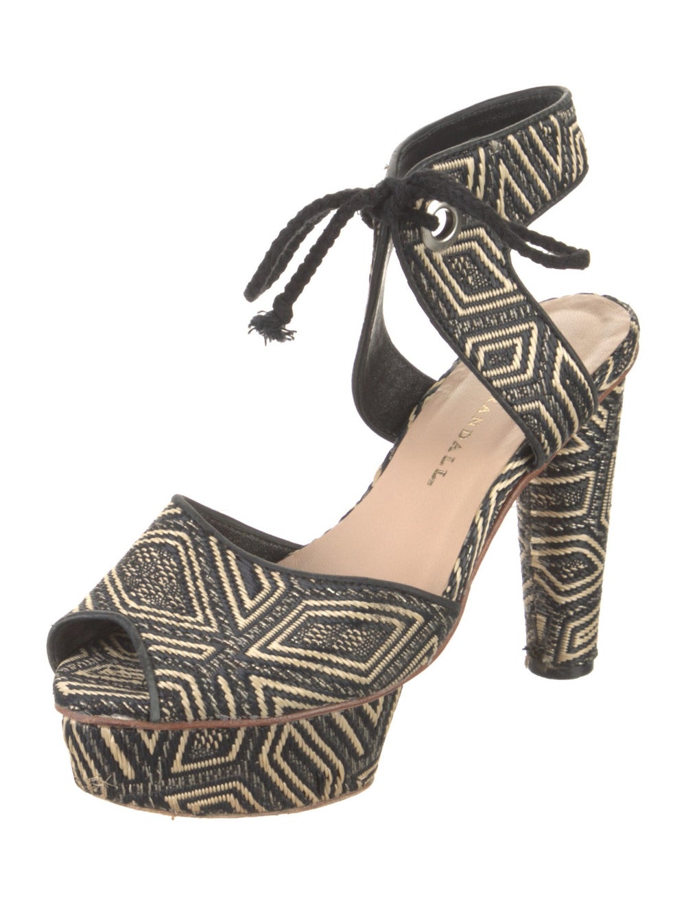 Loeffler Randall Raffia Patterned Sandals - image 2