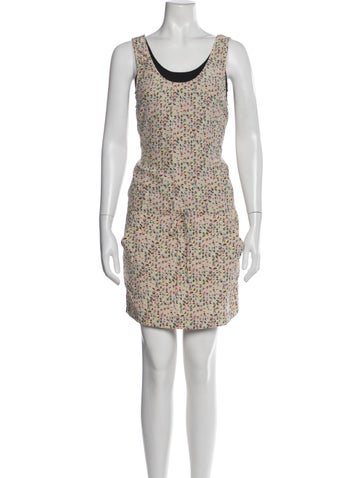 Pre-owned Loeffler Randall Silk Mini Dress In Multi