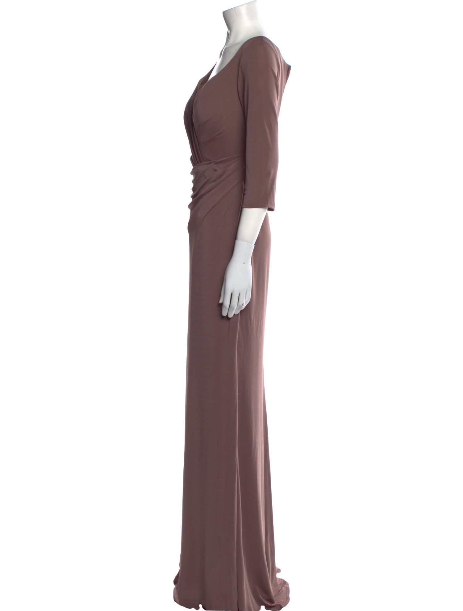 La Femme V-Neck Long Dress